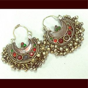 Silver afghani earrings!!😍❤️